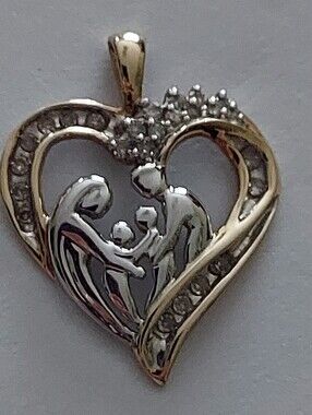 "Family Love" Two Toned Pendant